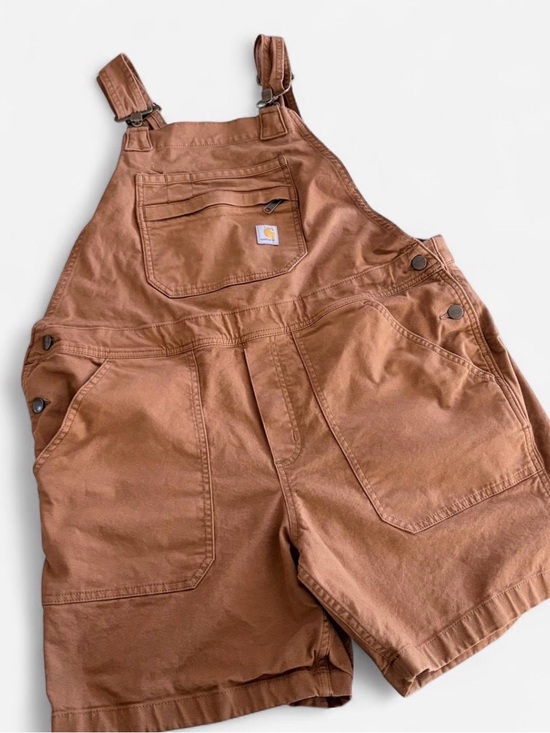 Carhartt Pants - Carhartt Women’s Brown Canvas Relaxed Fit Short Overalls